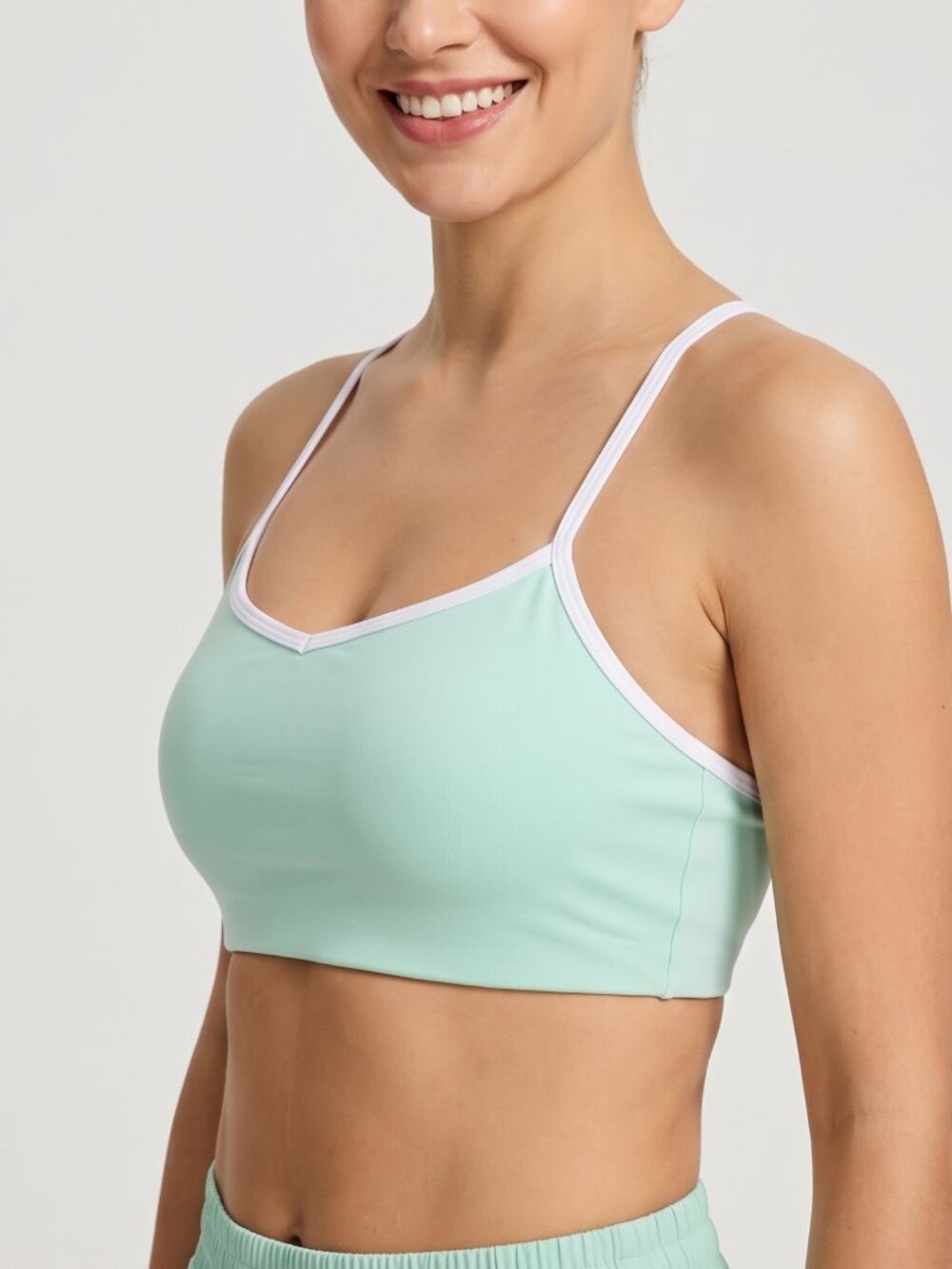 NWT Laslulu Mint Green Sports Bra Adjustable Straps XL